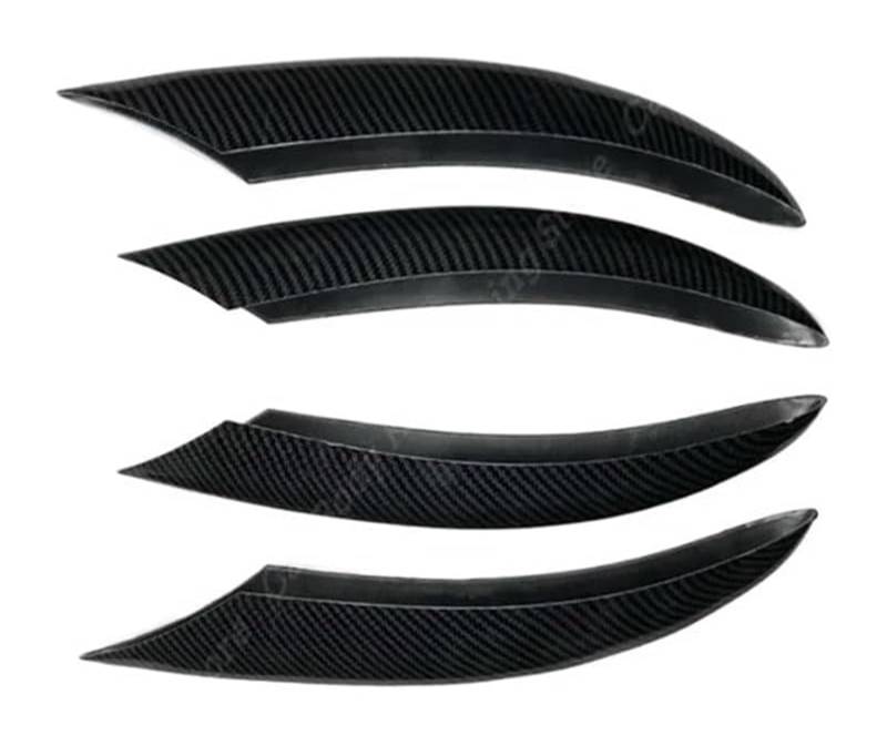 Auto Frontspoiler Lippe Für C-Klasse Frontschürze Spoiler Splitter Lufteinlass Grille Trim Abdeckung W205 S205 A205 C205 C200 C220d C300 2018-2021 Frontspoiler(4pcs Carbon Look) von AMBMREDPEV