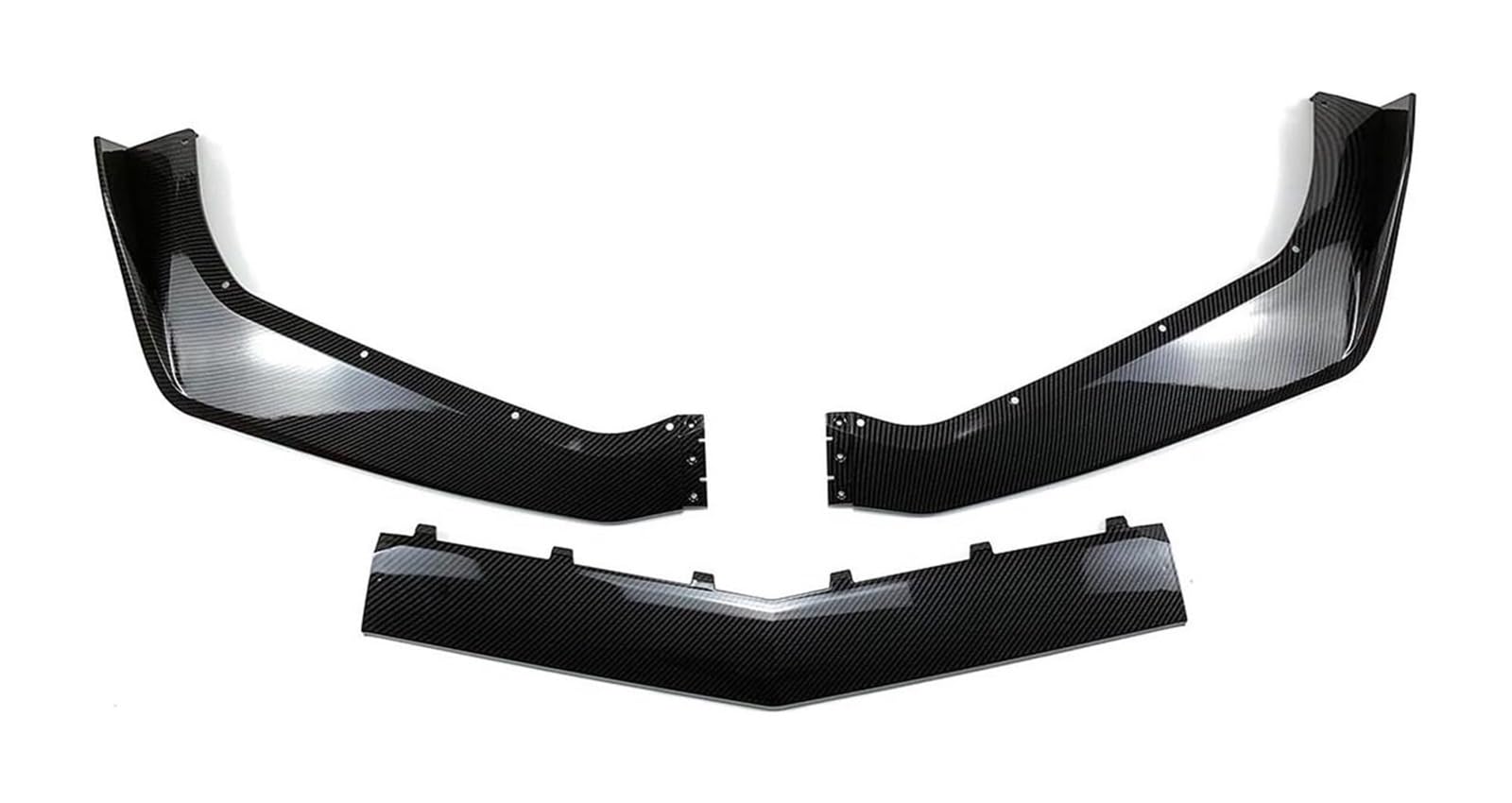 Auto Frontspoiler Lippe Für Corvette C7 Modifizierte Zr1 Stoßstange 2014-2019 Auto Vorderen Stoßfänger Lip Spoiler Unteren Körper Kit Auto Front Spoiler(Carbon Fiber Look) von AMBMREDPEV