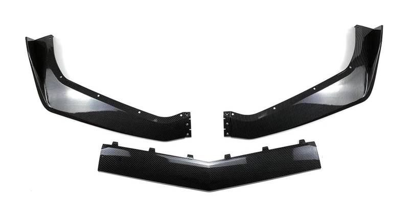 Auto Frontspoiler Lippe Für Corvette C7 Modifizierte Zr1 Stoßstange 2014-2019 Auto Vorderen Stoßfänger Lip Spoiler Unteren Körper Kit Auto Front Spoiler(Carbon Fiber Look) von AMBMREDPEV