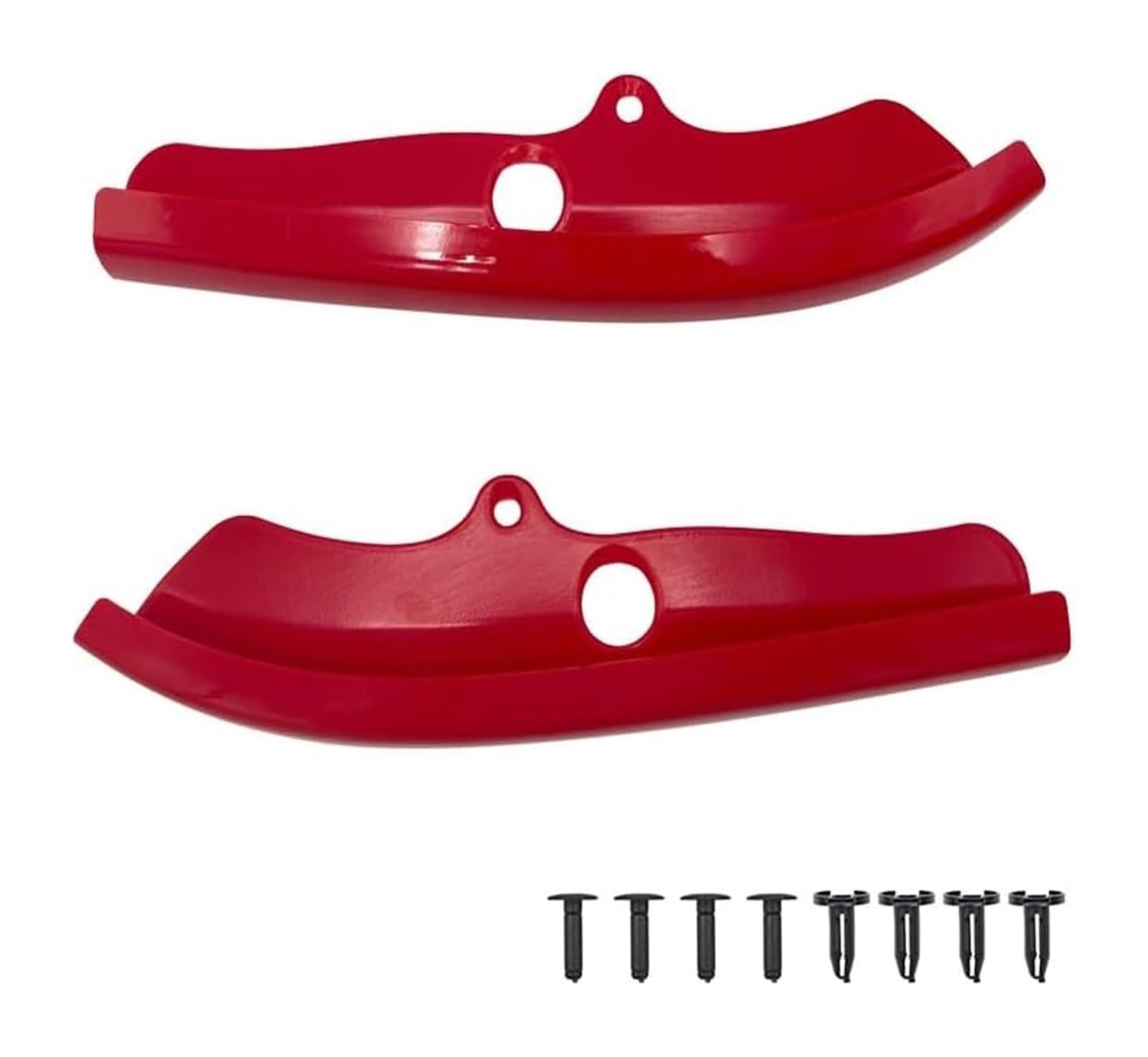 Auto Frontspoiler Lippe Für Dodge Für Challenger RT/Für Scat Für Pack 2015-2020 2x Frontschürze Lip Schaufel Schutz Streifen Körper Kit Diffusor Spoiler Splitter Schutz(rot) von AMBMREDPEV