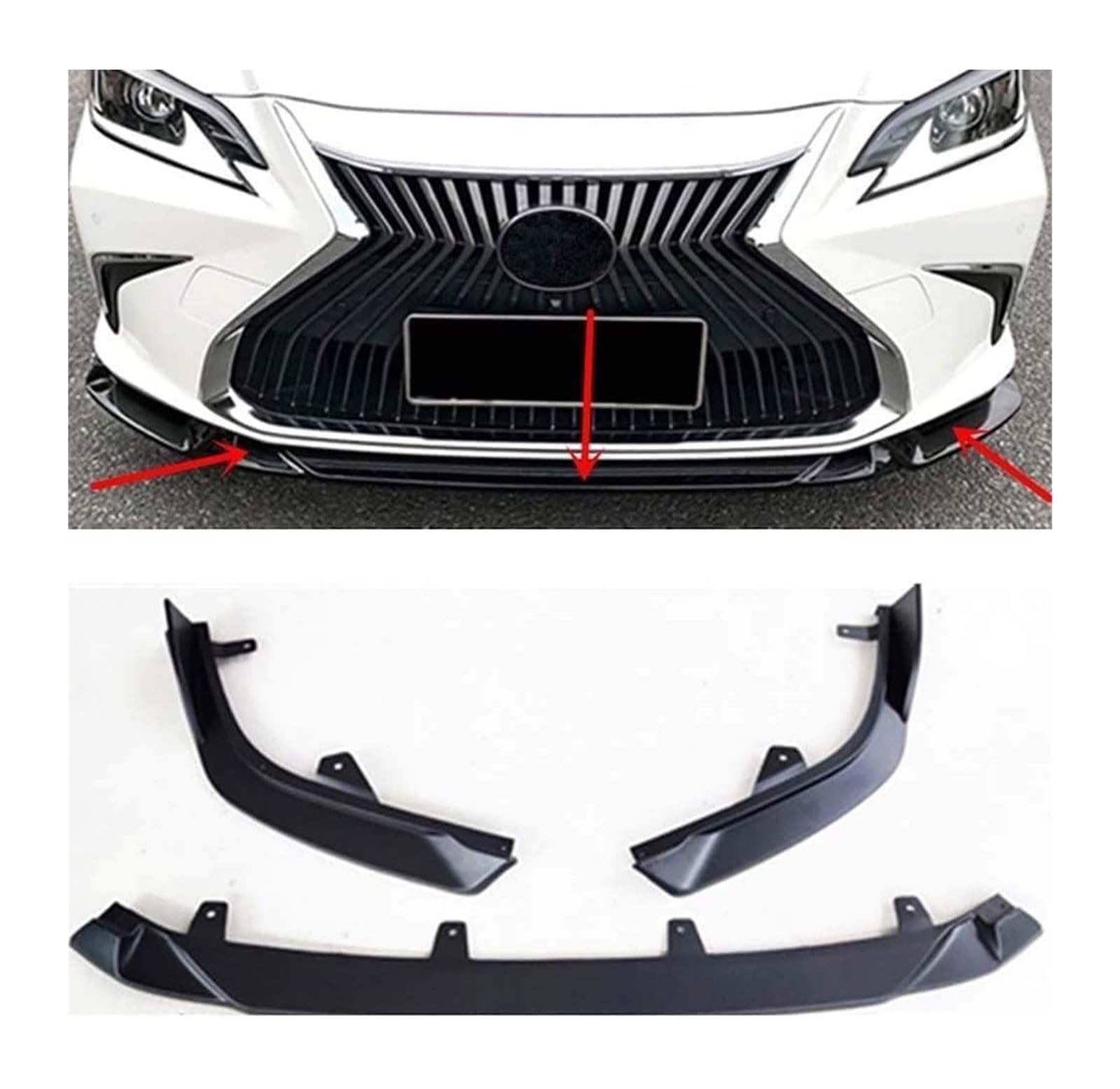 Auto Frontspoiler Lippe Für ES 2018 2019 Frontstoßstange Lippe Kinnspoiler Carbon Look Frontdiffusor Diffusor Normal-B-mattschwarz(B-matteblack) von AMBMREDPEV