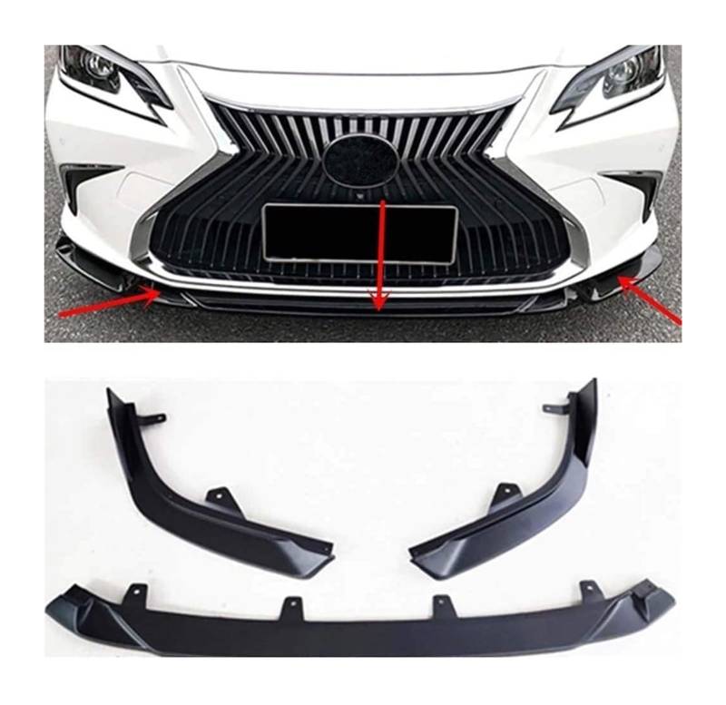 Auto Frontspoiler Lippe Für ES 2018 2019 Frontstoßstange Lippe Kinnspoiler Carbon Look Frontdiffusor Diffusor Normal-B-mattschwarz(B-matteblack) von AMBMREDPEV
