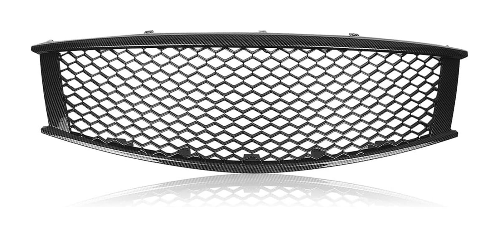 Auto Frontspoiler Lippe Für G G37 2 Tür 2008-2013 Kühlergrill Waben Grill Körper Kit Oberen Stoßstange Haube Mesh Auto Hinten Spoiler Spoiler Flügel(Carbon Fiber Look) von AMBMREDPEV
