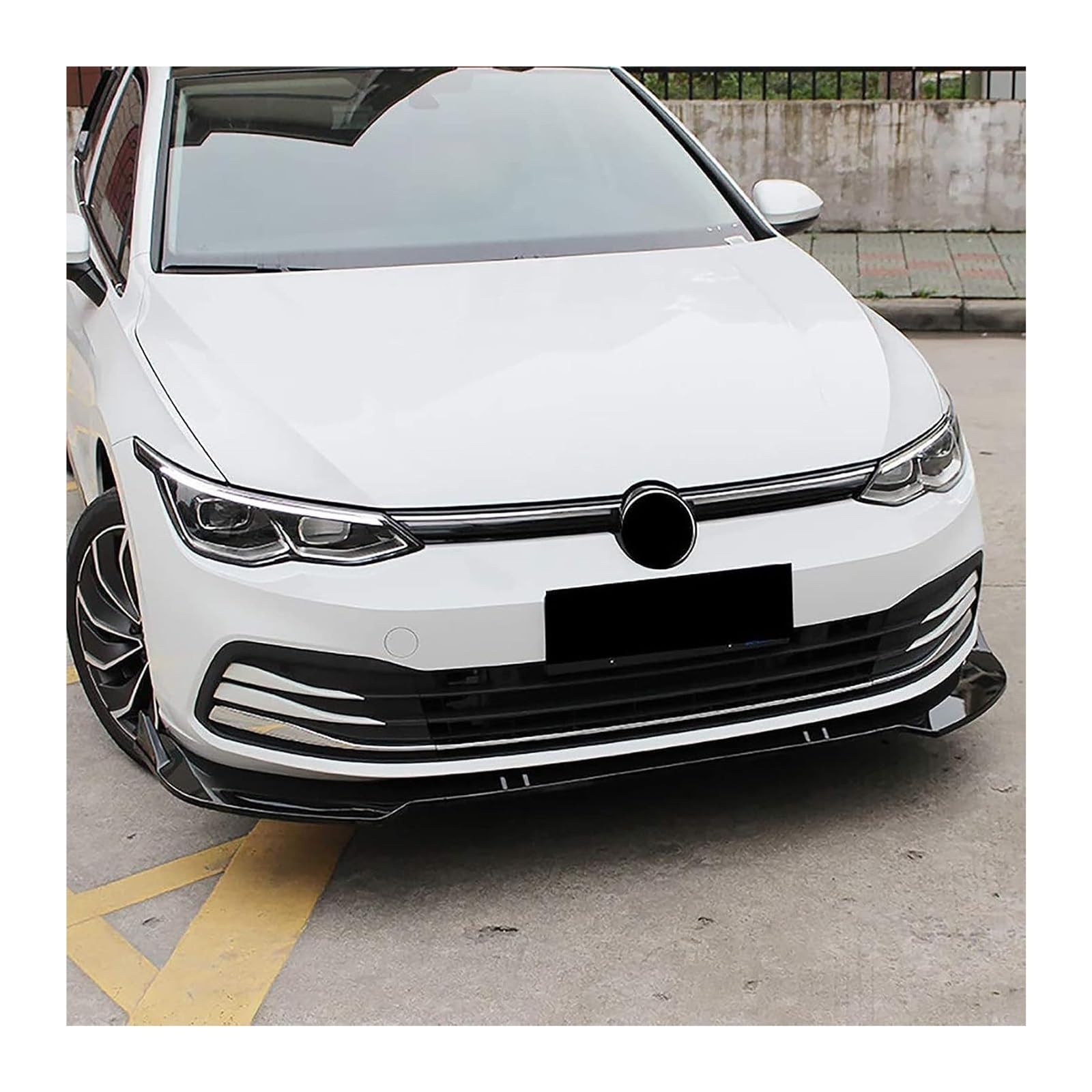 Auto Frontspoiler Lippe Für G&olf MK 7,5 2018-2020 Frontschürze Lippe Kinn Spoiler Carbon Look Front Diffusor Diffusor Mattschwarz Auto Front Spoiler(B) von AMBMREDPEV