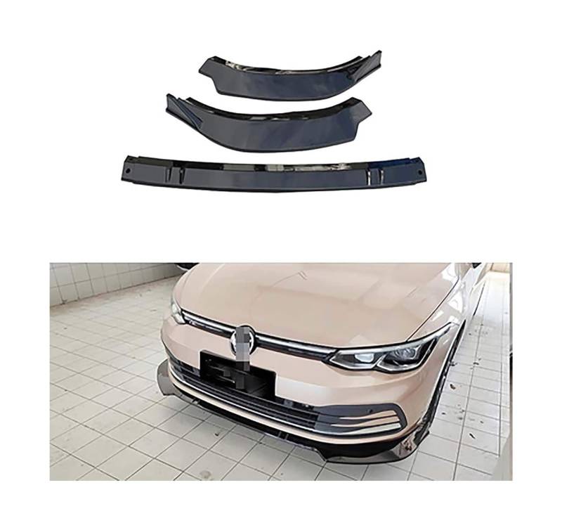 Auto Frontspoiler Lippe Für G&olf MK 7,5 2018-2020 Frontschürze Lippe Kinn Spoiler Carbon Look Front Diffusor Diffusor Mattschwarz Auto Front Spoiler(Glossyblack) von AMBMREDPEV