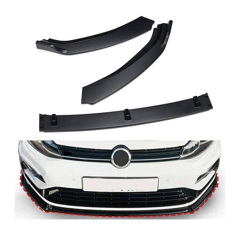 Auto Frontspoiler Lippe Für G&olf MK7 MK7.5 2014-2017 Frontschürze Lippe Kinn Spoiler Carbon Look Front Diffusor Diffusor Mattschwarz Auto Front Spoiler(B) von AMBMREDPEV