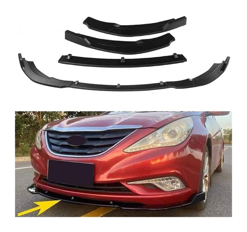Auto Frontspoiler Lippe Für Hyundai Für Sonata 2011-2014 Frontschürze Lippe Kinn Spoiler Carbon Look Front Diffusor Diffusor Auto Front Spoiler von AMBMREDPEV