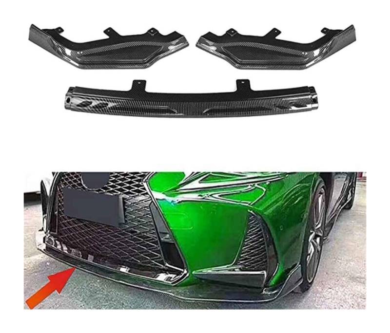 Auto Frontspoiler Lippe Für IS200t IS300 IS350 F-Sport 2017–2020 Frontstoßstange Lippe Kinnspoiler Kohlefaser-Look Frontdiffusor Diffusor Normal-A Kohlefaser von AMBMREDPEV