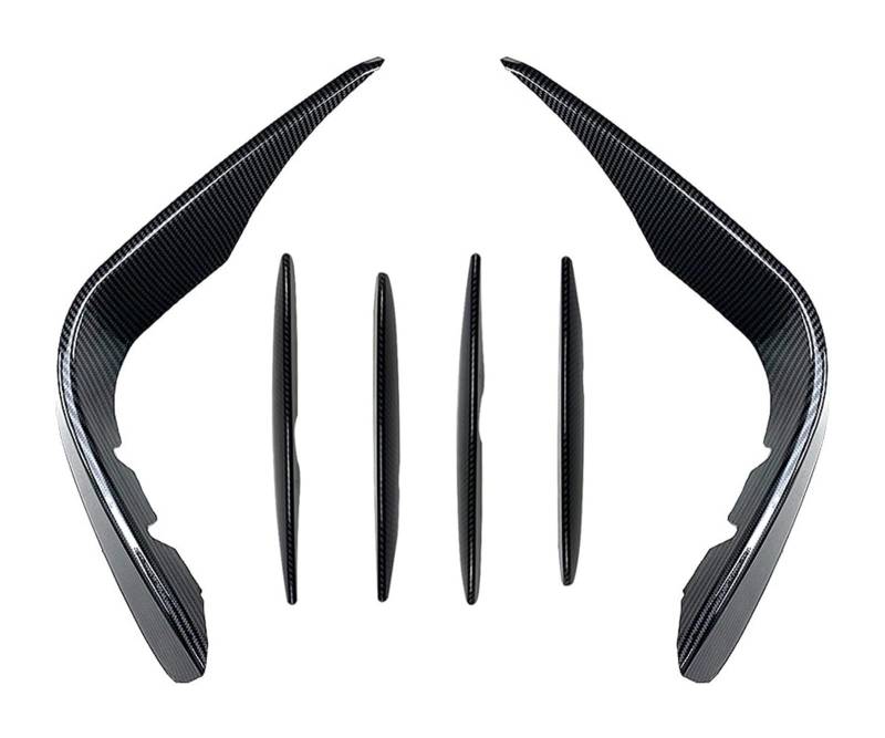 Auto Frontspoiler Lippe Für M&ercedes Für B&enz GLC/GLC Coupé X253 C253 GLC43 AMG GLC250 300 350 2015-2019 Air Knife Front Nebelscheinwerfer Abdeckung Grille Lamellen(6pcs Carbon Pattern) von AMBMREDPEV