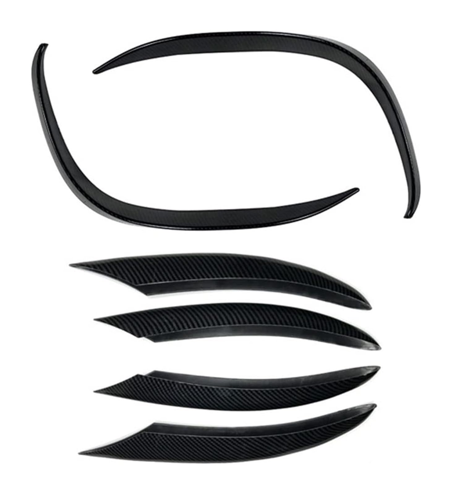 Auto Frontspoiler Lippe Für M&erces Für B&enz C-Klasse W205 C200 C260 2019-2022 Auto-Frontnebelscheinwerferstreifen Lufteinlassgitter Verkleidungsabdeckung Spoilerflügel(6pcs Carbon Look) von AMBMREDPEV