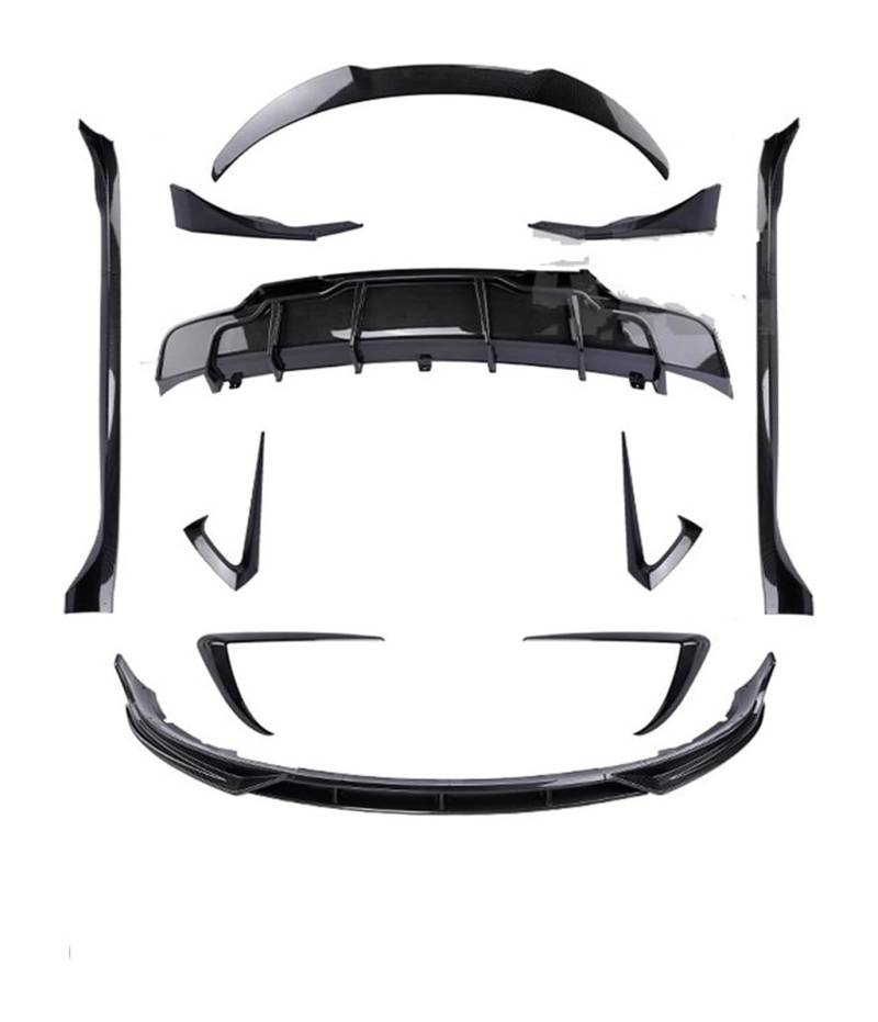 Auto Frontspoiler Lippe Für Model 3 Für Model Y 2016-2022 Heckspoiler Auto Diffusor Seite Rock Front Lip Aero Kit Body Kit Auto Heckspoiler(3 Carbon Aero Kit) von AMBMREDPEV