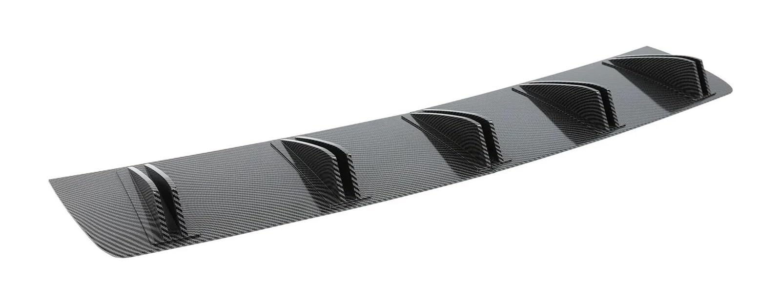 Auto Frontspoiler Lippe Für Mustang Für GT Hintere Stoßstange Lip Diffusor Spoiler Splitter Shark 5 Flossen Glänzend 81,5 Cm Universal Auto Front Stoßstange Splitter(Carbon Fiber Look) von AMBMREDPEV