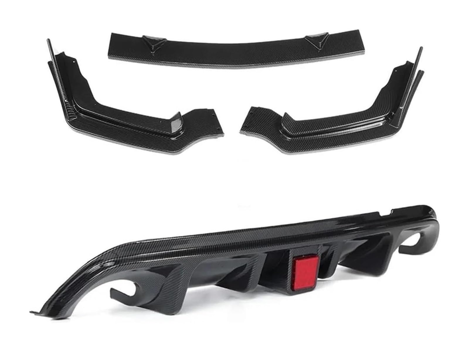 Auto Frontspoiler Lippe Für Q50 Standard/Sport Version 2014-2017 Auto Vorne + Hinten Lip Set Diffusor Spoiler Schutz Schürze W Bremslicht(F) von AMBMREDPEV