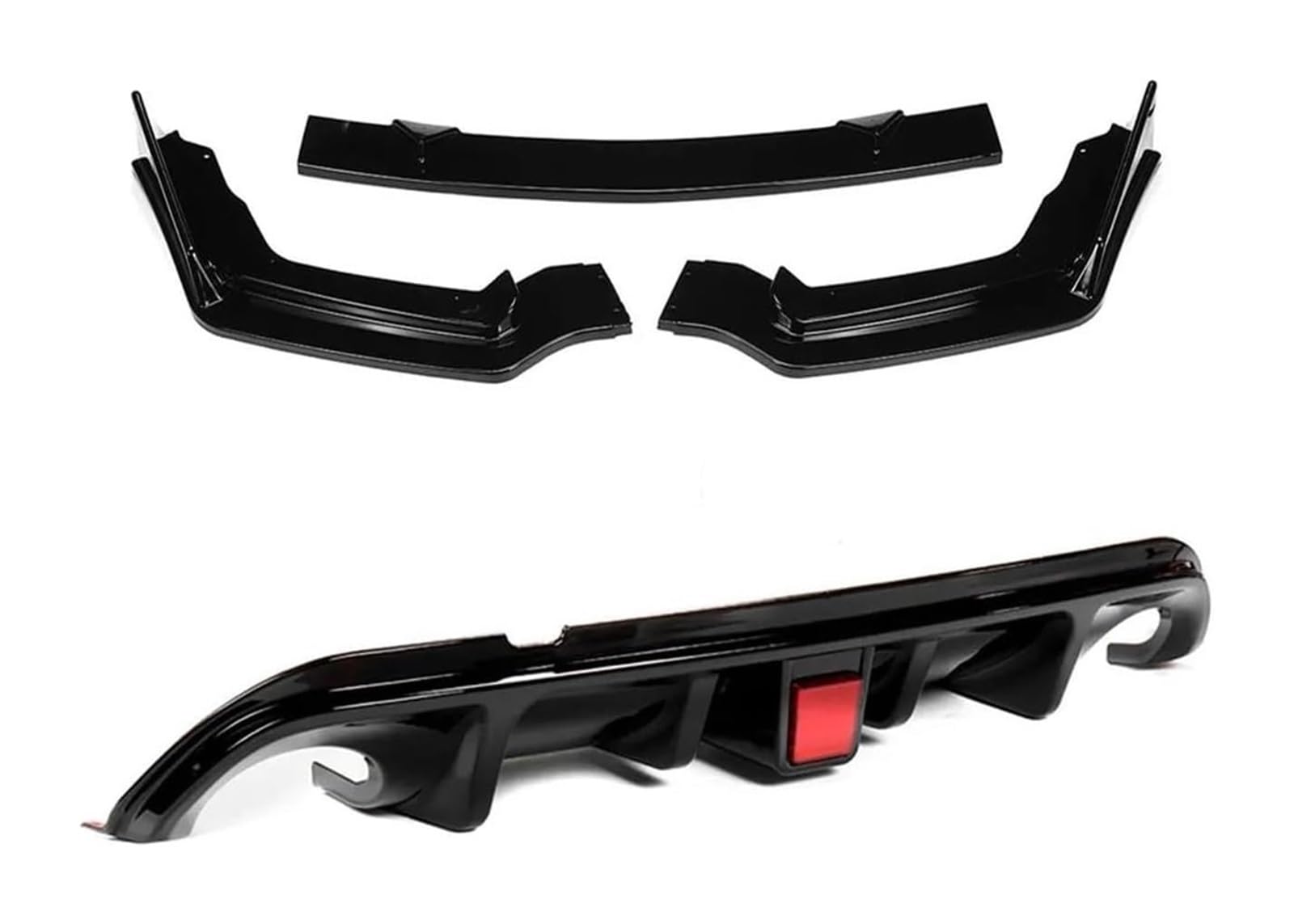 Auto Frontspoiler Lippe Für Q50 Standard/Sport Version 2014-2017 Auto Vorne + Hinten Lip Set Diffusor Spoiler Schutz Schürze W Bremslicht(G) von AMBMREDPEV