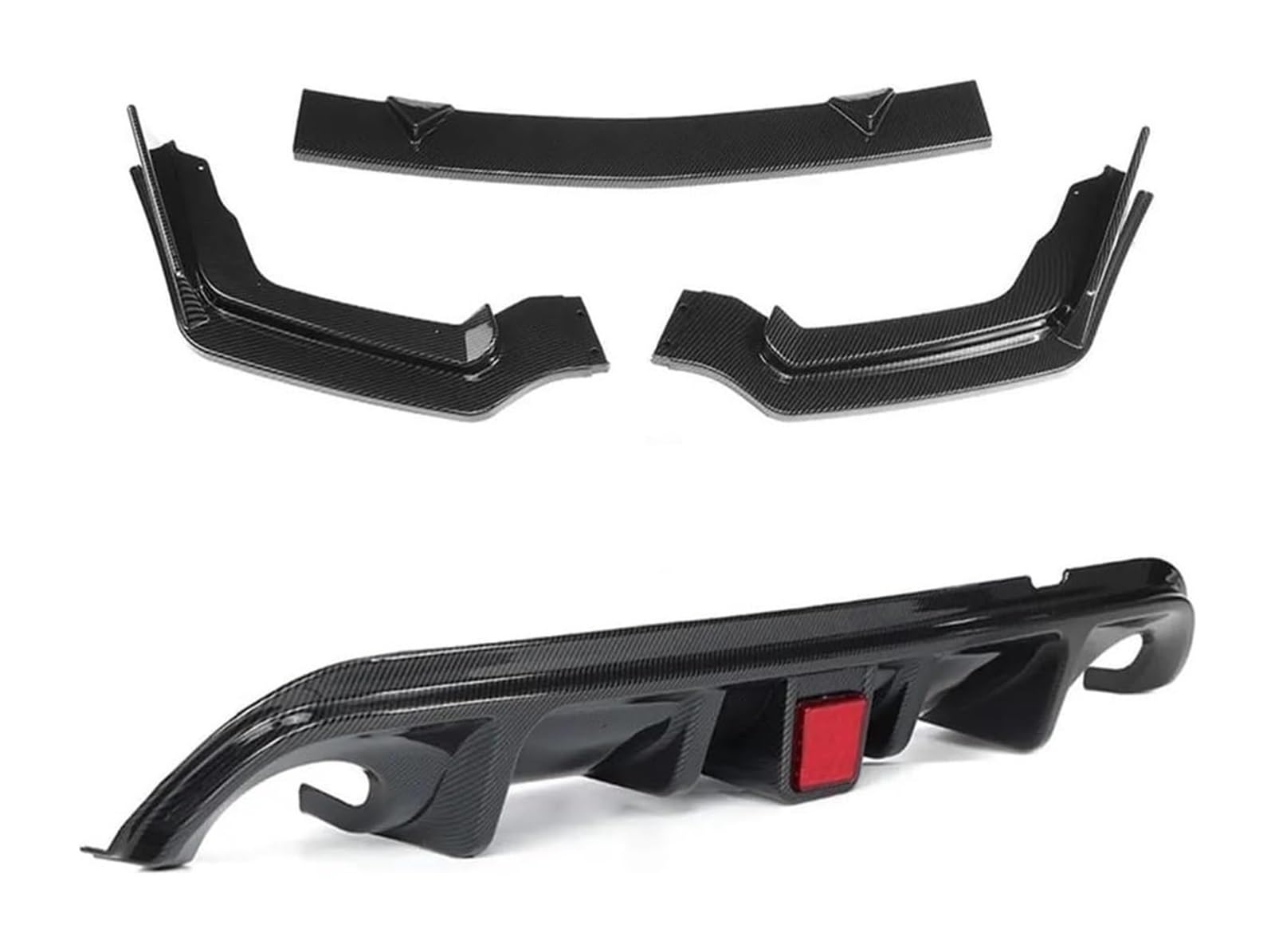 Auto Frontspoiler Lippe Für Q50 Standard/Sport Version 2014-2017 Auto Vorne + Hinten Lip Set Diffusor Spoiler Schutz Schürze W Bremslicht(H) von AMBMREDPEV