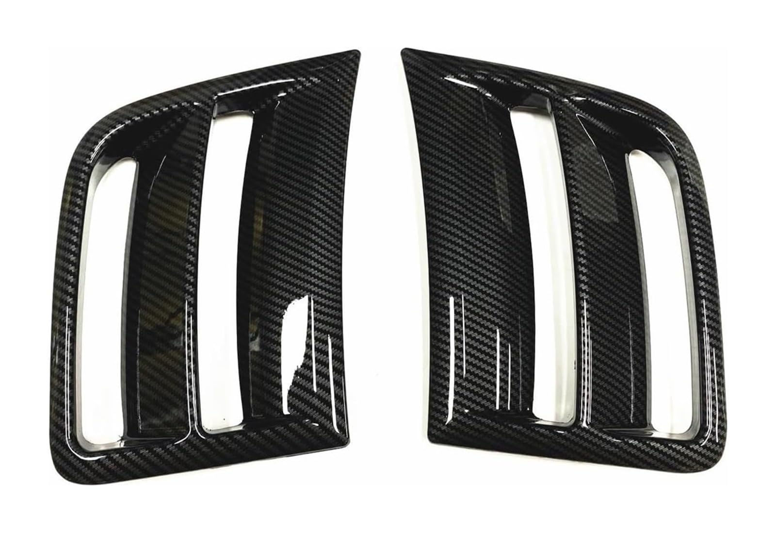 Auto Frontspoiler Lippe Für Subaru Für Impreza Für WRX ST Für WRX 2009-2014 Fender Intake Rahmen Trim Front Stoßstange Seite Air Vent Abdeckung Auto Front Spoiler(Carbon Fiber Look) von AMBMREDPEV