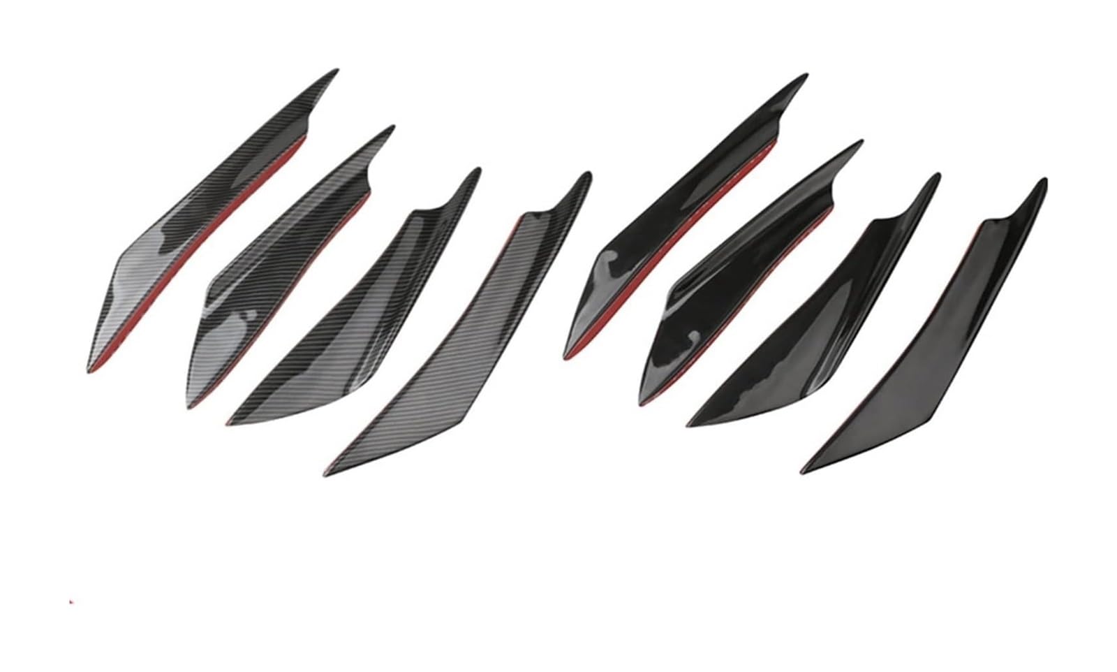 Auto Frontspoiler Lippe Für Subaru Für WRX Für STI 2000-2022 Universal Front Stoßstange Splitter Fin Canard Diffusor Spoiler Spoiler Flügel 4PCS(Schwarz) von AMBMREDPEV