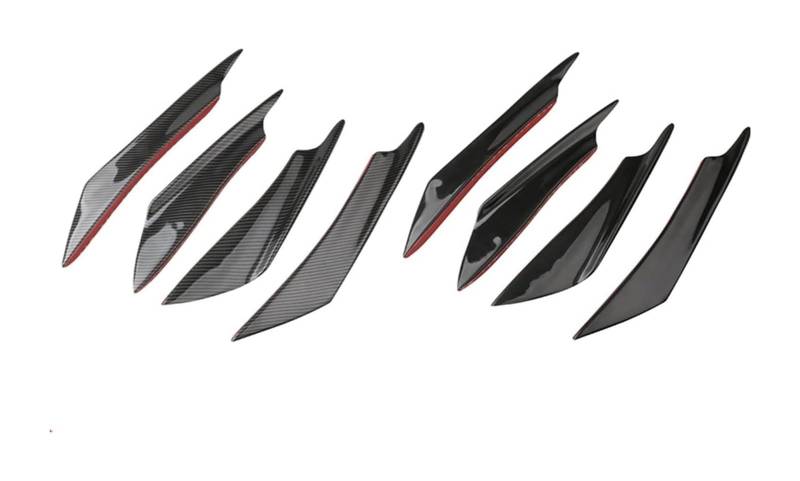Auto Frontspoiler Lippe Für Subaru Für WRX Für STI 2000-2022 Universal Front Stoßstange Splitter Fin Canard Diffusor Spoiler Spoiler Flügel 4PCS(Schwarz) von AMBMREDPEV