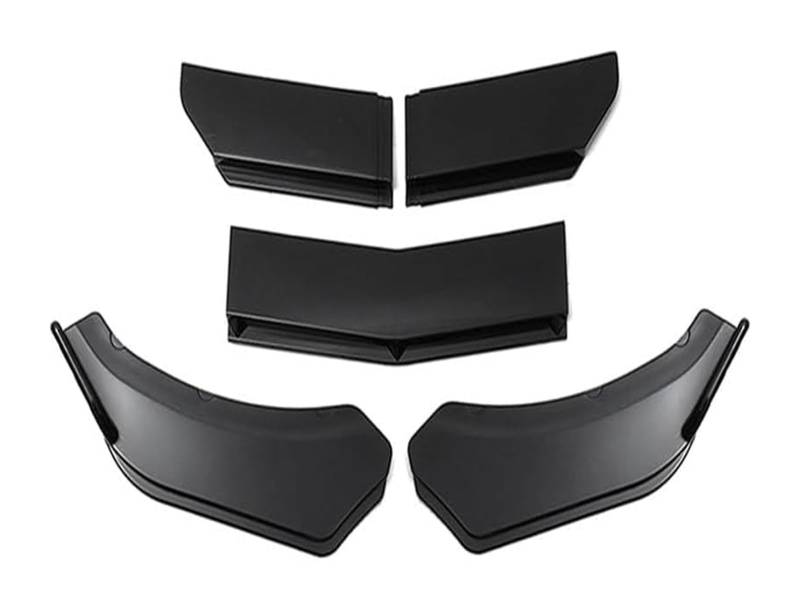 Auto Frontspoiler Lippe Für T&oyota 5Pcs Universal Auto Front Stoßstange Separator Lip Body Kit Ente Lip Separator Front Spoiler Auto Front Stoßstange Splitter(2 5Pcs Bright Black) von AMBMREDPEV