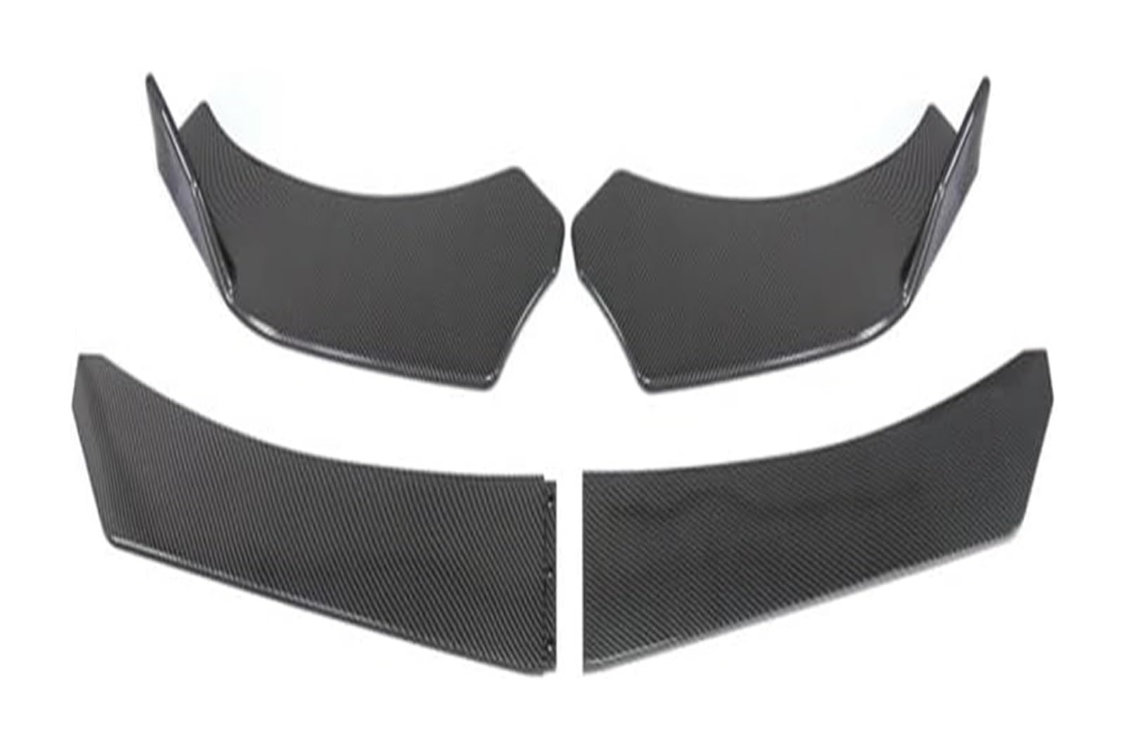 Auto Frontspoiler Lippe Für T&oyota 5Pcs Universal Auto Front Stoßstange Separator Lip Body Kit Ente Lip Separator Front Spoiler Auto Front Stoßstange Splitter(5 4Pcs Carbon Fiber) von AMBMREDPEV