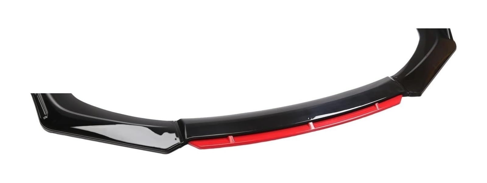 Auto Frontspoiler Lippe Für VW Für POLO Für MK6 2015-2021 Universal Frontschürze Lip Seite Splitter Diffusor Körper Kit Spoiler Wachen Auto Heckspoiler(Black Red) von AMBMREDPEV