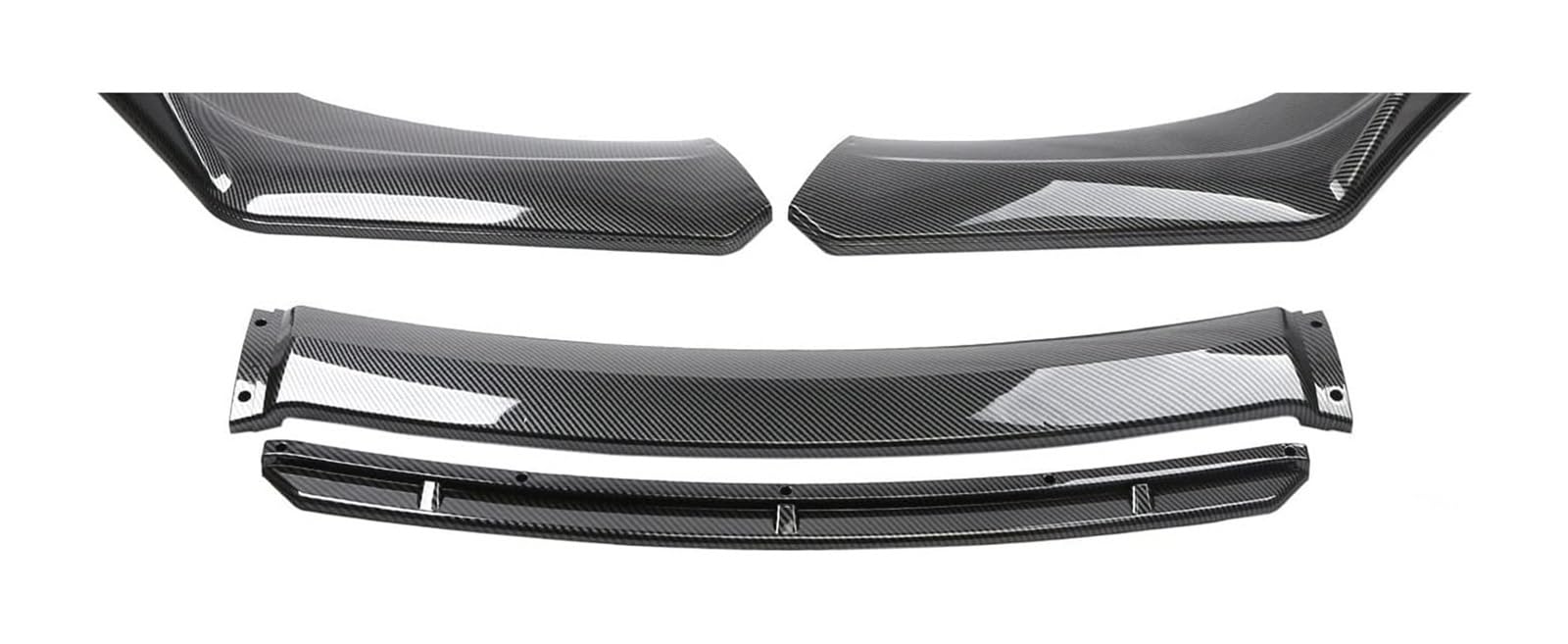 Auto Frontspoiler Lippe Für VW Für POLO Für MK6 2015-2021 Universal Frontschürze Lip Seite Splitter Diffusor Körper Kit Spoiler Wachen Auto Heckspoiler(Carbon Look) von AMBMREDPEV