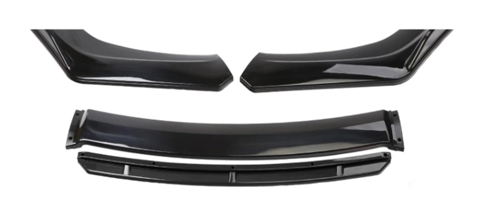 Auto Frontspoiler Lippe Für VW Für POLO Für MK6 2015-2021 Universal Frontschürze Lip Seite Splitter Diffusor Körper Kit Spoiler Wachen Auto Heckspoiler(Schwarz) von AMBMREDPEV