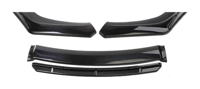 Auto Frontspoiler Lippe Für VW Für POLO Für MK6 2015-2021 Universal Frontschürze Lip Seite Splitter Diffusor Körper Kit Spoiler Wachen Auto Heckspoiler(Schwarz) von AMBMREDPEV
