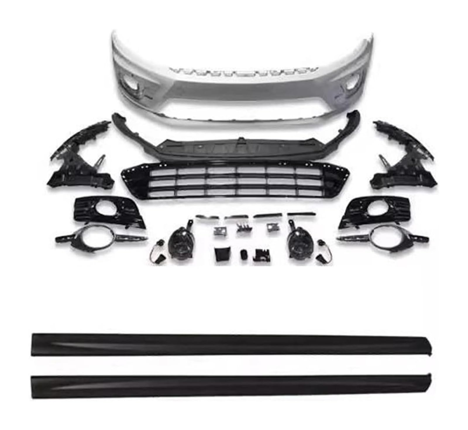 Auto Frontspoiler Lippe Für VW Für p&assat Cc 2013-2020 Geändert Rliine Stil Seite Rock Schwanz Flügel Hinten Lip Unlackiert Body Kit Front Stoßstange Montage(Body kit 1) von AMBMREDPEV