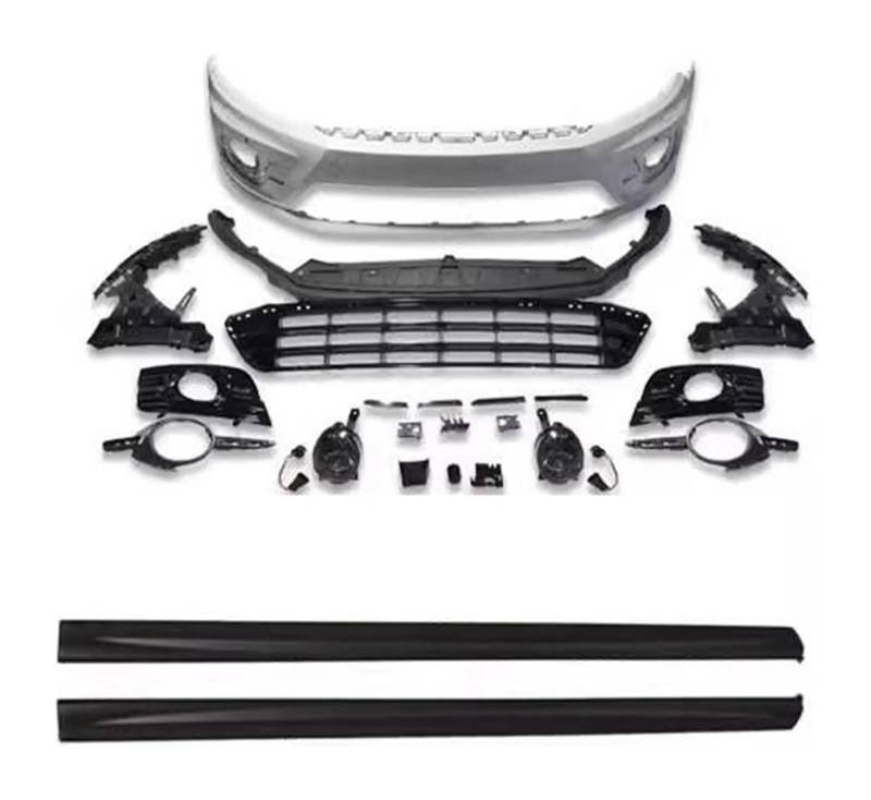 Auto Frontspoiler Lippe Für VW Für p&assat Cc 2013-2020 Geändert Rliine Stil Seite Rock Schwanz Flügel Hinten Lip Unlackiert Body Kit Front Stoßstange Montage(Body kit 1) von AMBMREDPEV