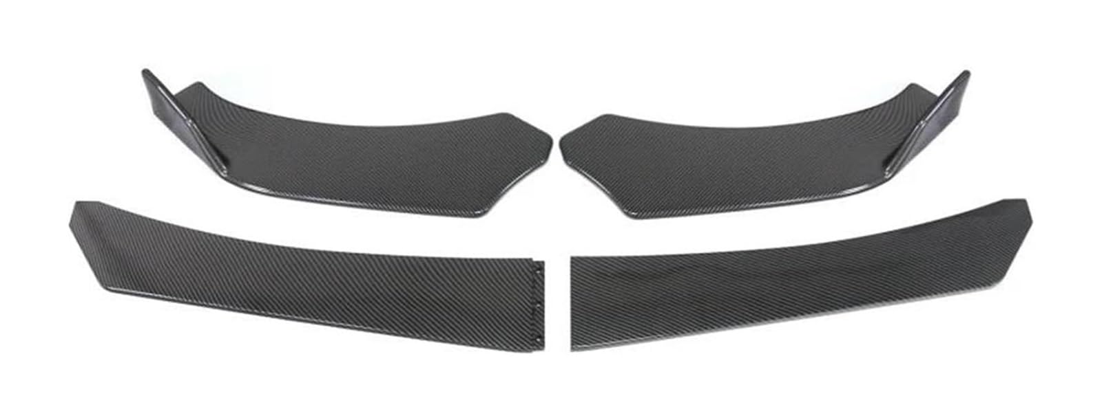 Auto Frontspoiler Lippe Splitter Spoiler Auto Frontspoiler Universal 4/5PCS Auto Frontstoßstange Lip Body Kit Spoiler Canard Splitter Diffusor(4PC Carbon Fiber) von AMBMREDPEV