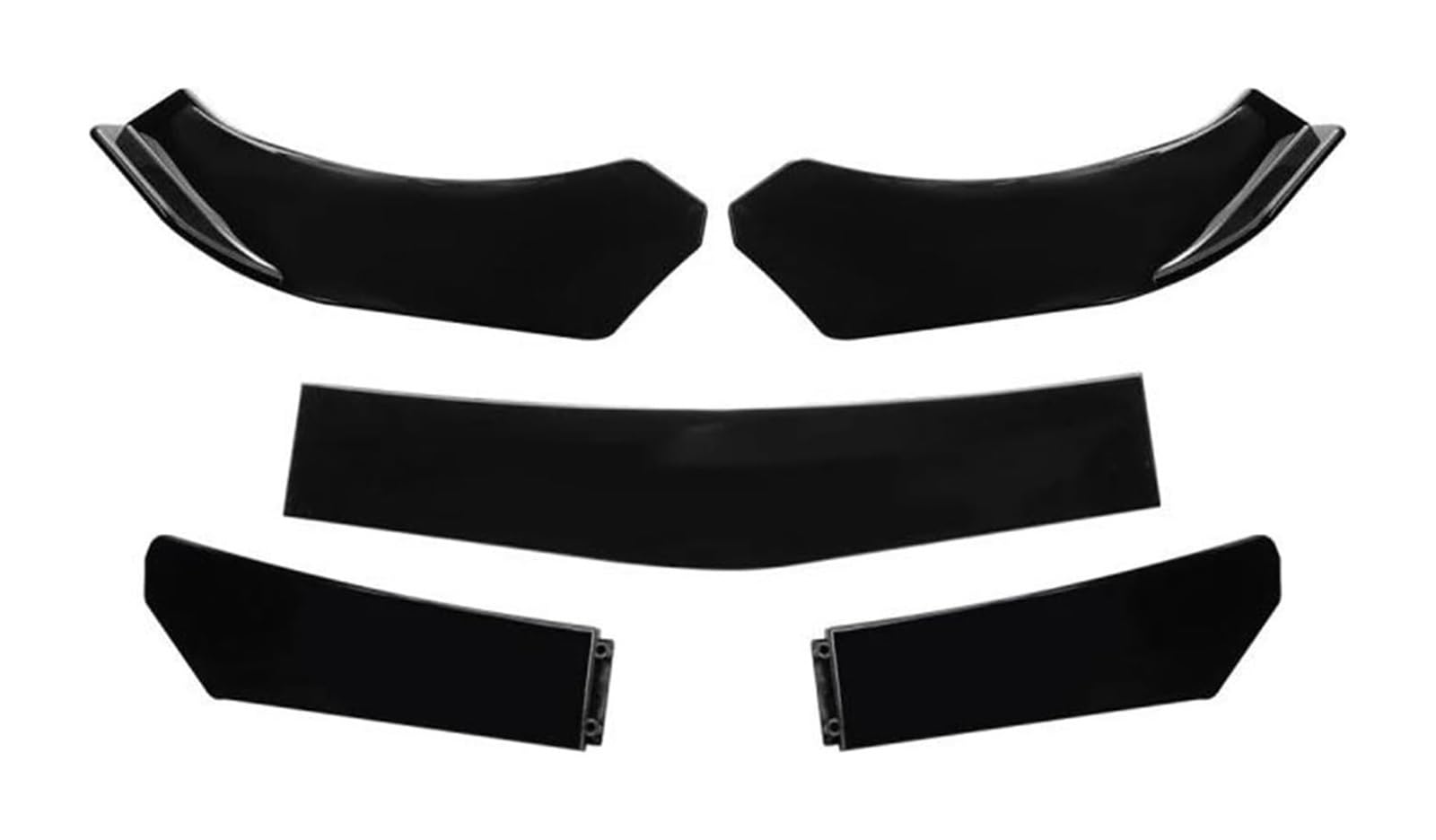 Auto Frontspoiler Lippe Splitter Spoiler Auto Frontspoiler Universal 4/5PCS Auto Frontstoßstange Lip Body Kit Spoiler Canard Splitter Diffusor(5PC Bright Black) von AMBMREDPEV