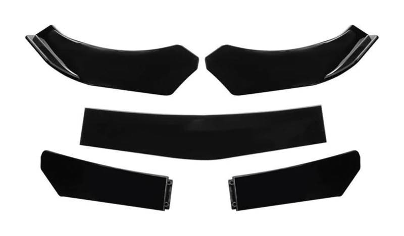 Auto Frontspoiler Lippe Splitter Spoiler Auto Frontspoiler Universal 4/5PCS Auto Frontstoßstange Lip Body Kit Spoiler Canard Splitter Diffusor(5PC Bright Black) von AMBMREDPEV