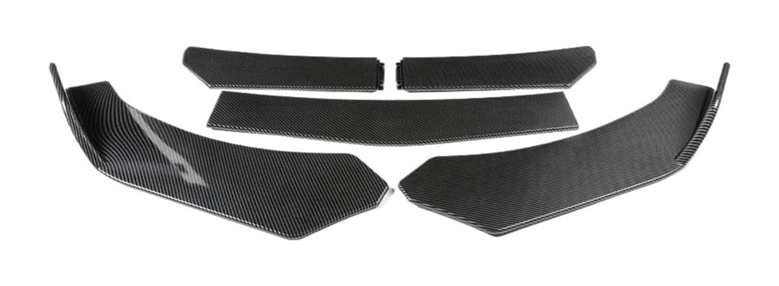 Auto Frontspoiler Lippe Splitter Spoiler Auto Frontspoiler Universal 4/5PCS Auto Frontstoßstange Lip Body Kit Spoiler Canard Splitter Diffusor(5PC Carbon fiber) von AMBMREDPEV