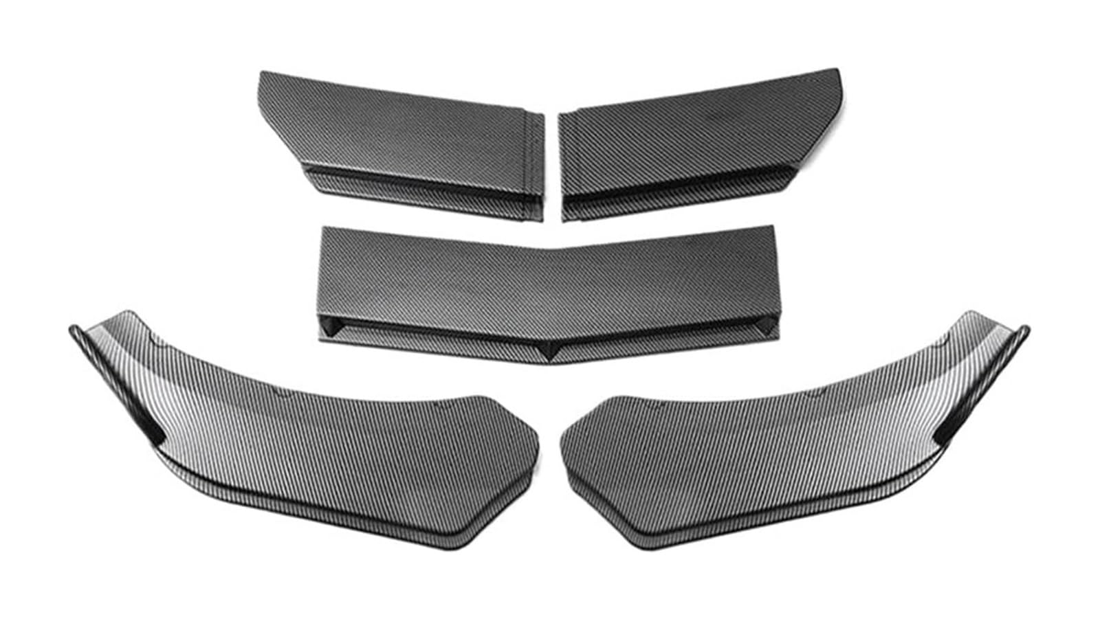 Auto Frontspoiler Lippe Splitter Spoiler Auto Frontspoiler Universal 4/5PCS Auto Frontstoßstange Lip Body Kit Spoiler Canard Splitter Diffusor(5PC Carbon fiber a) von AMBMREDPEV
