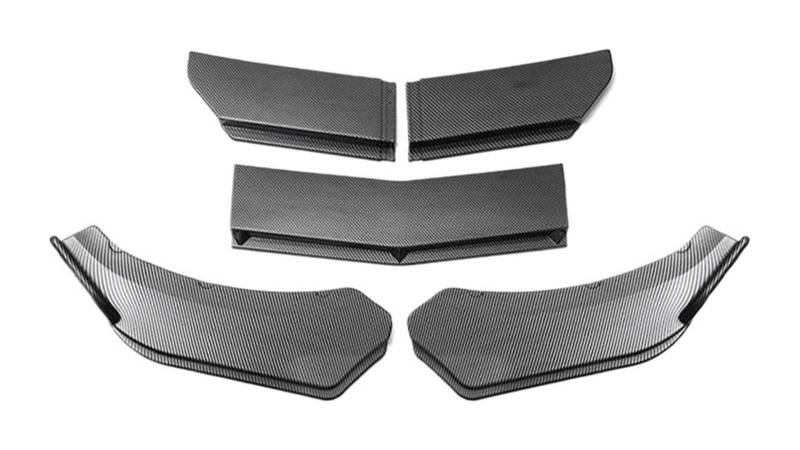 Auto Frontspoiler Lippe Splitter Spoiler Auto Frontspoiler Universal 4/5PCS Auto Frontstoßstange Lip Body Kit Spoiler Canard Splitter Diffusor(5PC Carbon fiber a) von AMBMREDPEV
