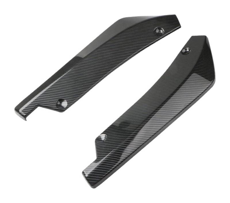 Auto Frontspoiler Lippe Spoiler Wing Universal Auto Vorne Hinten Stoßstange Streifen Lip Spoiler Diffusor Splitter Winglets Seitenrock Verlängerung Kratzschutz(Carbon Fiber) von AMBMREDPEV