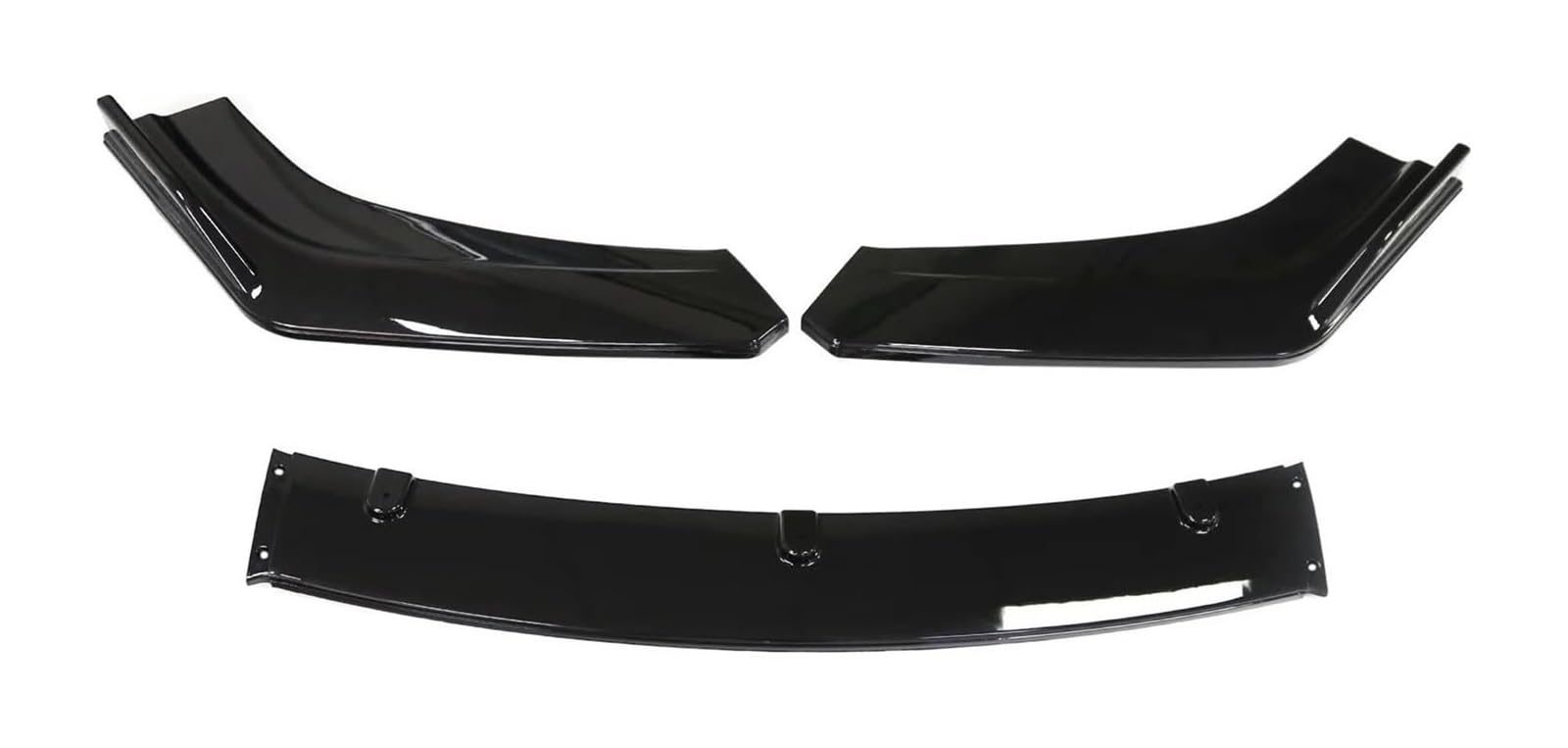 Auto Frontspoiler Lippe Universal 3PCS Frontschürze Lip Body Kit Spoiler Splitter Canard Lip Diffusor Stoßstange Canard Lip Splitter Trim Dekoration(Schwarz) von AMBMREDPEV