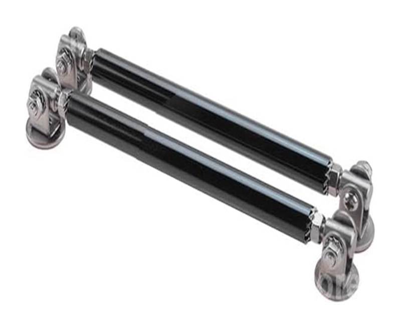 Auto Frontspoiler Lippe Universal Auto Splitter Stangen Racing Einstellbare Front Lip Unterstützung Tie Bar Kit Sparen Bohren Loch 75mm/100mm/150mm/200mm(10CM Black) von AMBMREDPEV