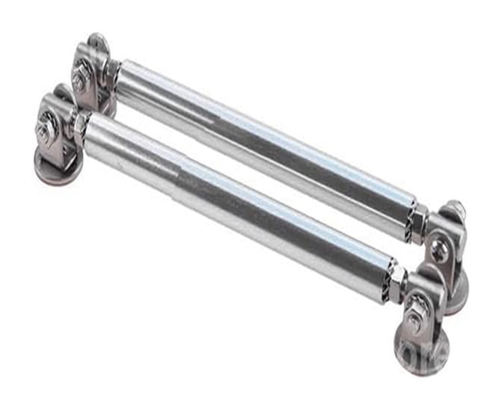 Auto Frontspoiler Lippe Universal Auto Splitter Stangen Racing Einstellbare Front Lip Unterstützung Tie Bar Kit Sparen Bohren Loch 75mm/100mm/150mm/200mm(10CM Silver) von AMBMREDPEV