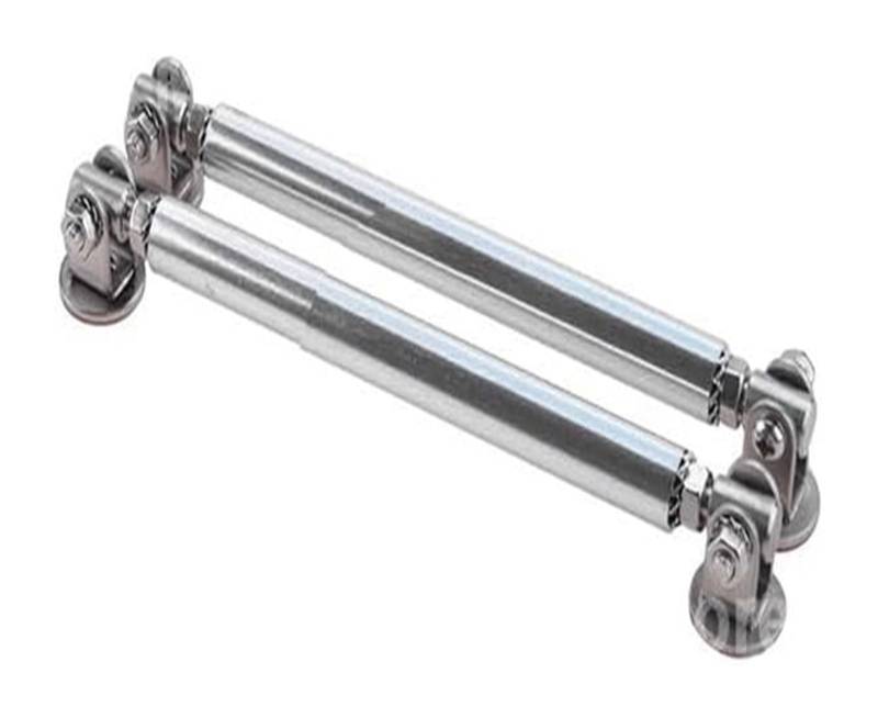 Auto Frontspoiler Lippe Universal Auto Splitter Stangen Racing Einstellbare Front Lip Unterstützung Tie Bar Kit Sparen Bohren Loch 75mm/100mm/150mm/200mm(10CM Silver) von AMBMREDPEV