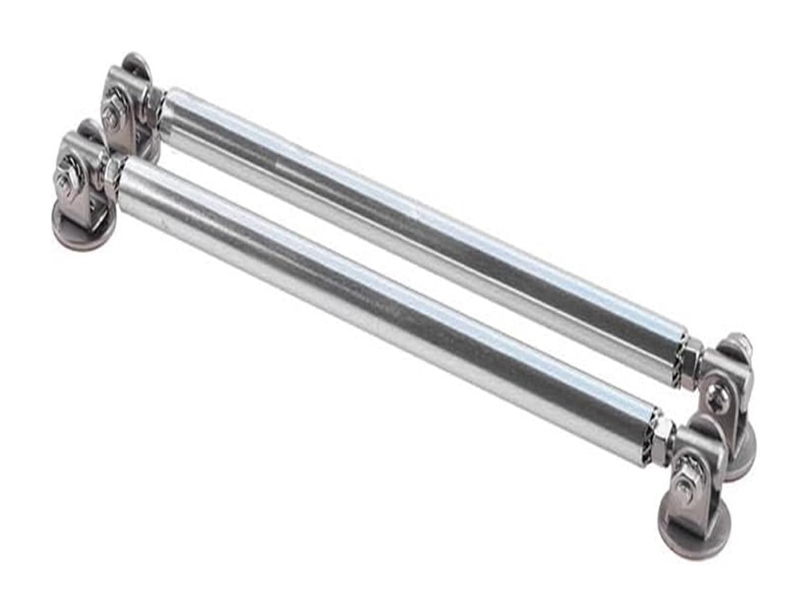 Auto Frontspoiler Lippe Universal Auto Splitter Stangen Racing Einstellbare Front Lip Unterstützung Tie Bar Kit Sparen Bohren Loch 75mm/100mm/150mm/200mm(15CM Silver) von AMBMREDPEV