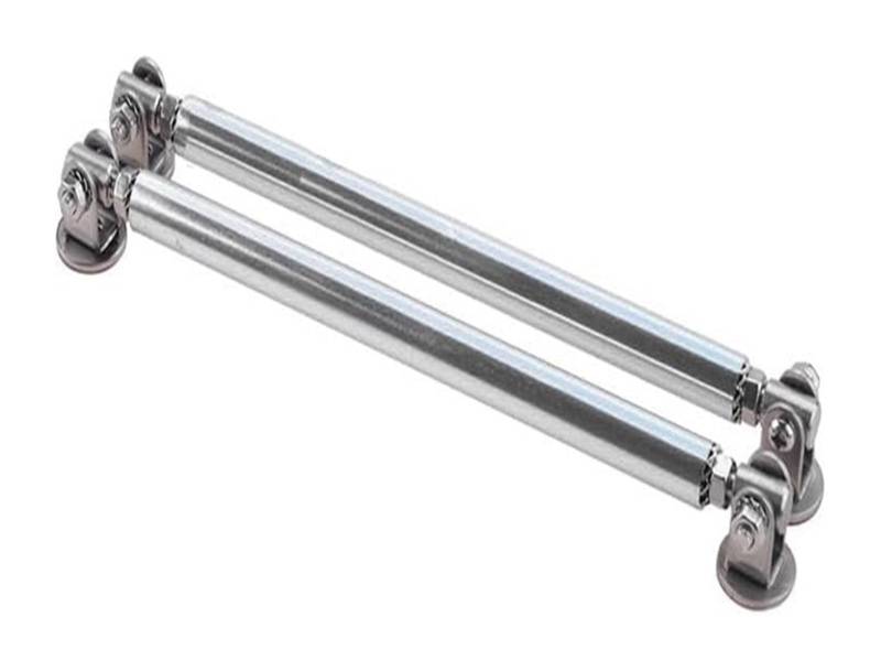 Auto Frontspoiler Lippe Universal Auto Splitter Stangen Racing Einstellbare Front Lip Unterstützung Tie Bar Kit Sparen Bohren Loch 75mm/100mm/150mm/200mm(15CM Silver) von AMBMREDPEV