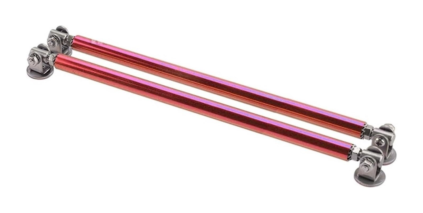 Auto Frontspoiler Lippe Universal Auto Splitter Stangen Racing Einstellbare Front Lip Unterstützung Tie Bar Kit Sparen Bohren Loch 75mm/100mm/150mm/200mm(20CM Red) von AMBMREDPEV
