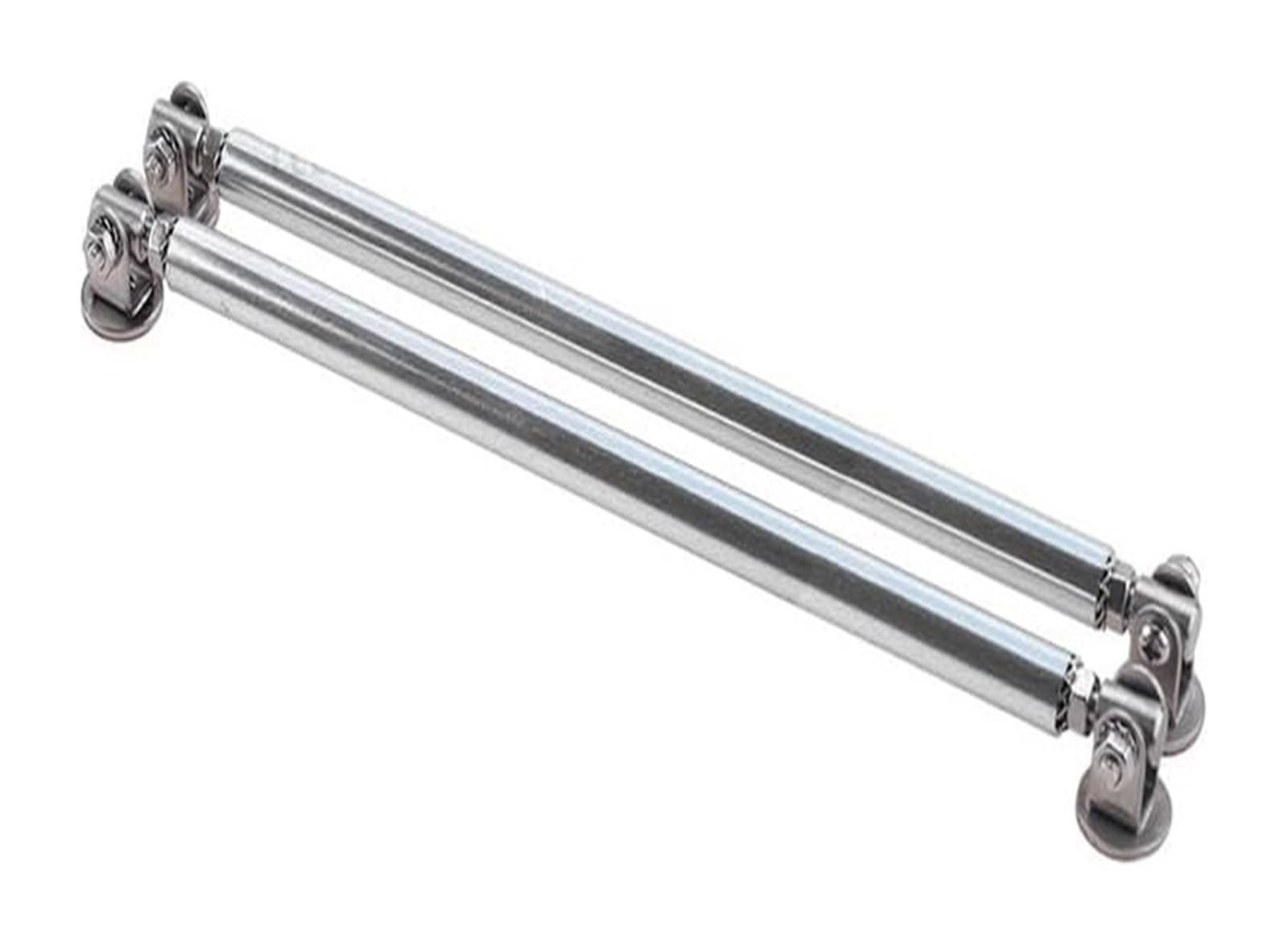 Auto Frontspoiler Lippe Universal Auto Splitter Stangen Racing Einstellbare Front Lip Unterstützung Tie Bar Kit Sparen Bohren Loch 75mm/100mm/150mm/200mm(20CM Silver) von AMBMREDPEV