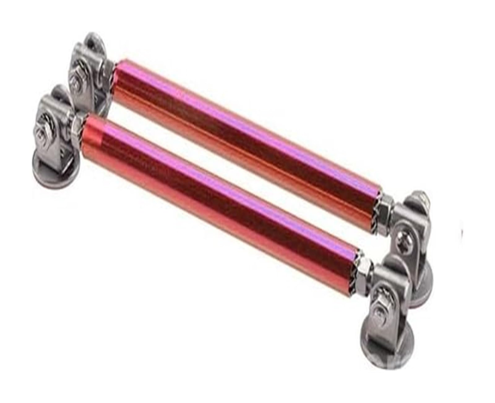 Auto Frontspoiler Lippe Universal Auto Splitter Stangen Racing Einstellbare Front Lip Unterstützung Tie Bar Kit Sparen Bohren Loch 75mm/100mm/150mm/200mm(7.5CM Red) von AMBMREDPEV