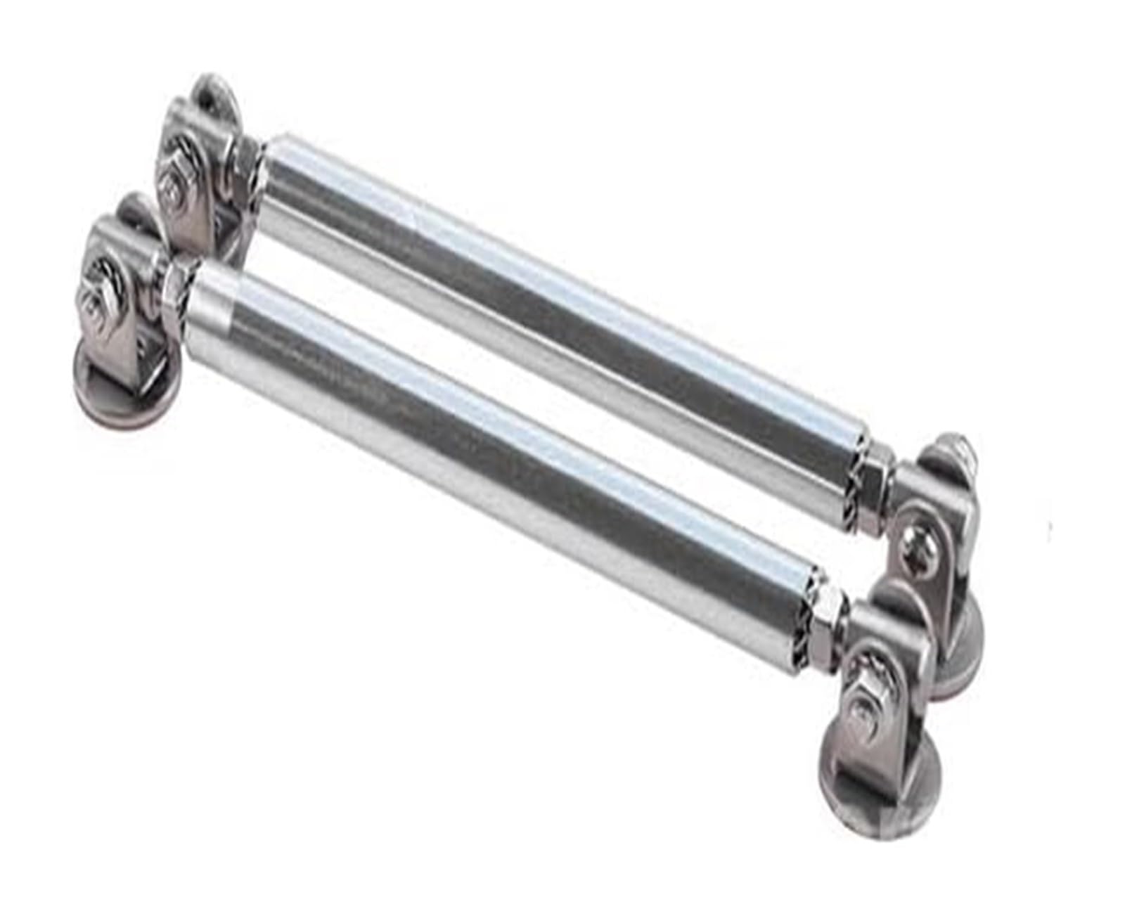 Auto Frontspoiler Lippe Universal Auto Splitter Stangen Racing Einstellbare Front Lip Unterstützung Tie Bar Kit Sparen Bohren Loch 75mm/100mm/150mm/200mm(7.5CM Silver) von AMBMREDPEV