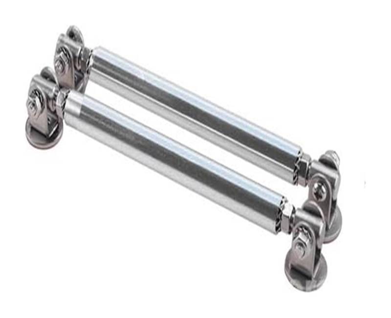 Auto Frontspoiler Lippe Universal Auto Splitter Stangen Racing Einstellbare Front Lip Unterstützung Tie Bar Kit Sparen Bohren Loch 75mm/100mm/150mm/200mm(7.5CM Silver) von AMBMREDPEV