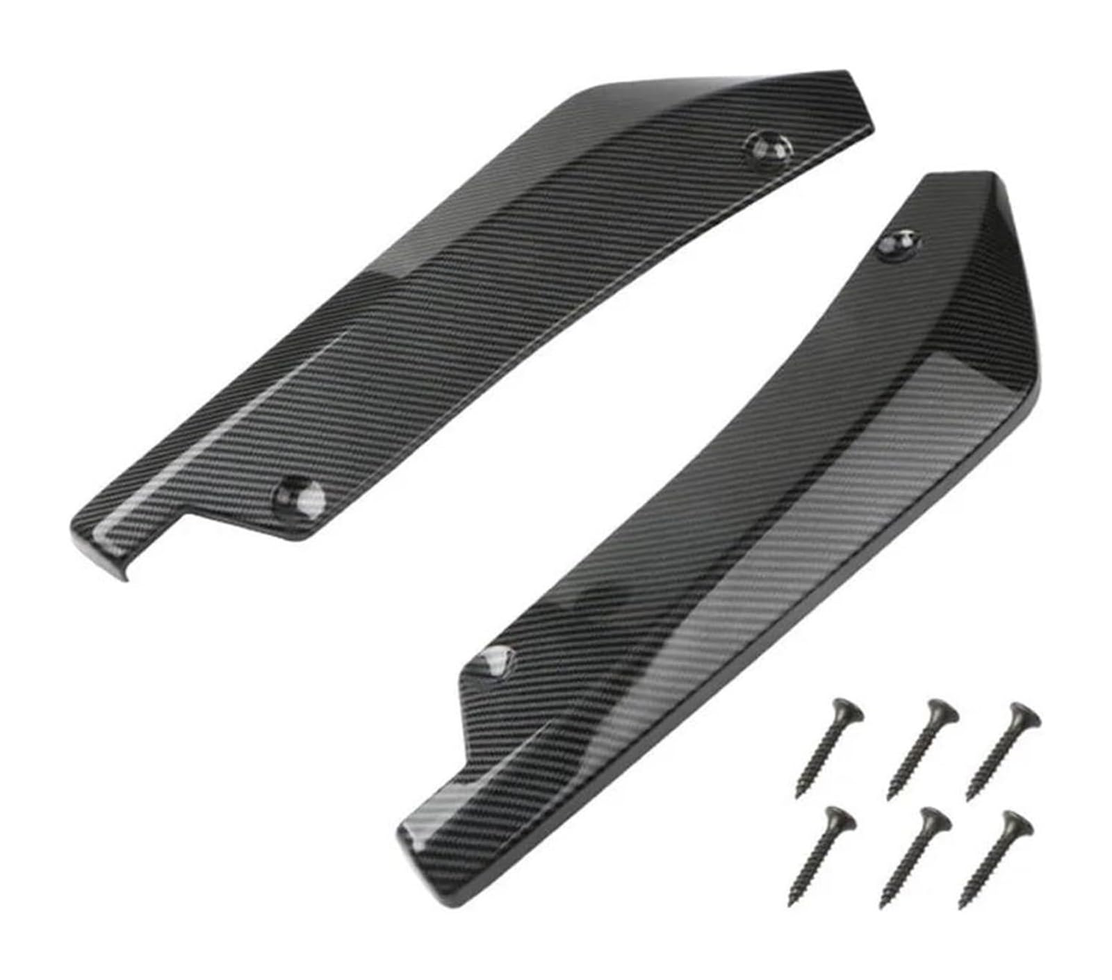 Auto Frontspoiler Lippe Universal Auto Vorne Hinten Stoßstange Streifen Lip Spoiler Diffusor Splitter Scratch Protector Seite Rock Verlängerung Winglets(Carbon Fiber) von AMBMREDPEV