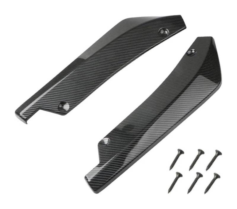 Auto Frontspoiler Lippe Universal Auto Vorne Hinten Stoßstange Streifen Lip Spoiler Diffusor Splitter Scratch Protector Seite Rock Verlängerung Winglets(Carbon Fiber) von AMBMREDPEV